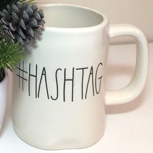 Rae Dunn “#HASHTAG” Mug Coffee Tea Cream White